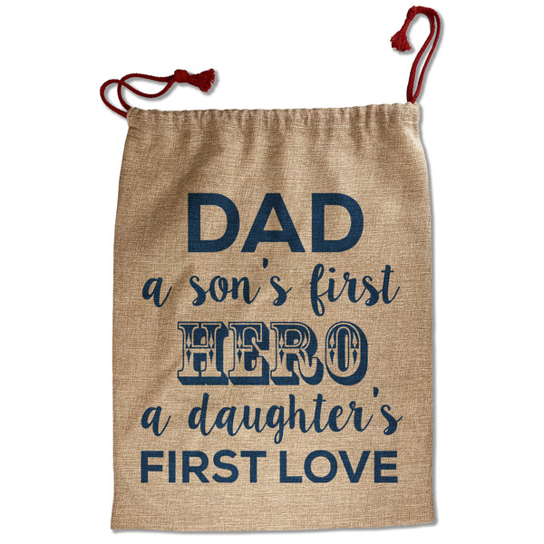 My Father My Hero Santa Bag - Front