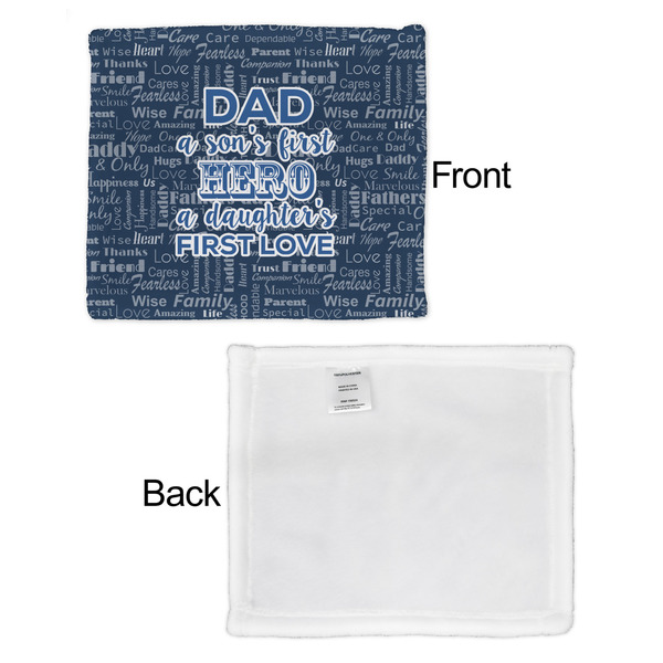 My Father My Hero Security Blanket - Front & White Back View