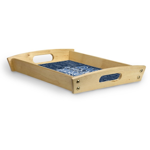 My Father My Hero Serving Tray Wood Small - Corner