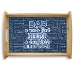 My Father My Hero Natural Wooden Tray - Small