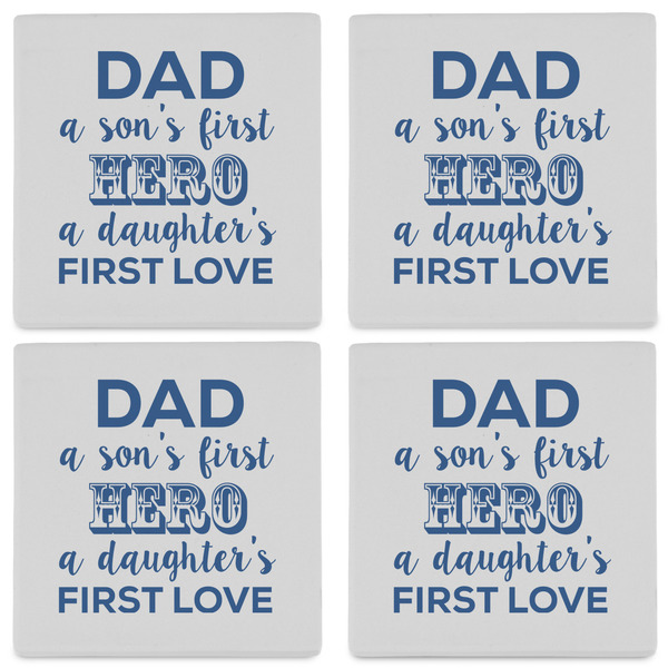 My Father My Hero Set of 4 Sandstone Coasters - See All 4 View