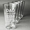 My Father My Hero Set of Four Engraved Pint Glasses - Set View