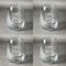 My Father My Hero Set of Four Personalized Stemless Wineglasses (Approval)