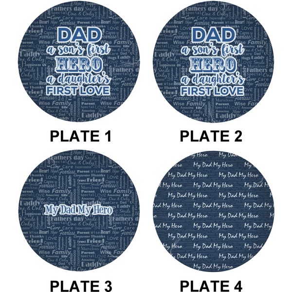 My Father My Hero Set of Lunch / Dinner Plates (Approval)