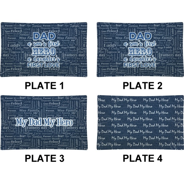 My Father My Hero Set of Rectangular Dinner Plates (Approval)