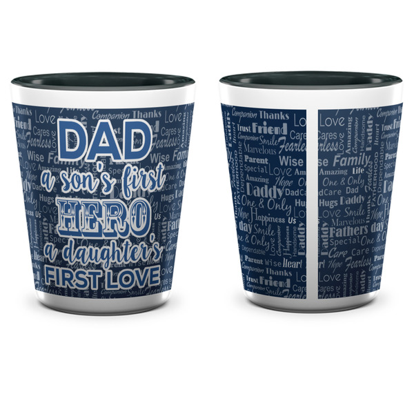 My Father My Hero Shot Glass - Two Tone - APPROVAL