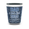 My Father My Hero Ceramic Shot Glass - 1.5 oz - Two Tone - Set of 4