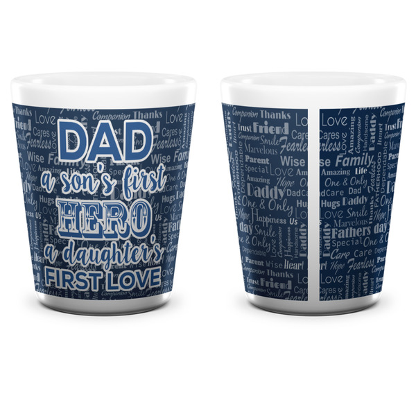 My Father My Hero Shot Glass - White - APPROVAL