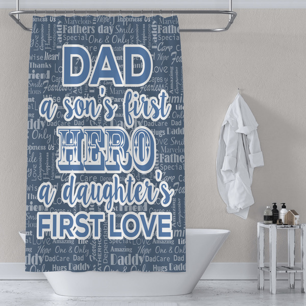 My Father My Hero Shower Curtain Lifestyle