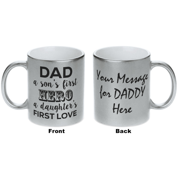 My Father My Hero Silver Mug - Approval