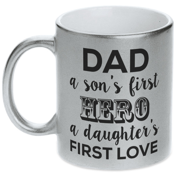 My Father My Hero Silver Mug - Main