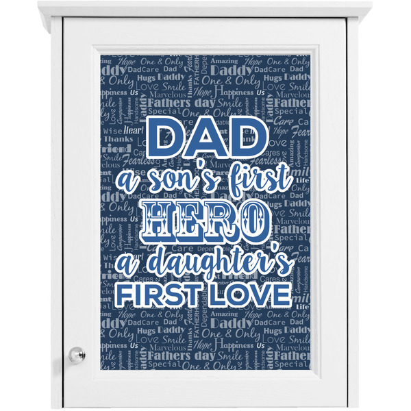 My Father My Hero Single White Cabinet Decal