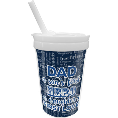 My Father My Hero Sippy Cup with Straw (Personalized)