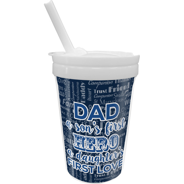 Custom My Father My Hero Sippy Cup with Straw