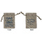 My Father My Hero Small Burlap Gift Bag - Front and Back