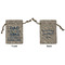 My Father My Hero Small Burlap Gift Bag - Front & Back