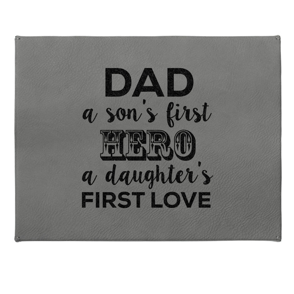 My Father My Hero Small Engraved Gift Box with Leather Lid - Approval