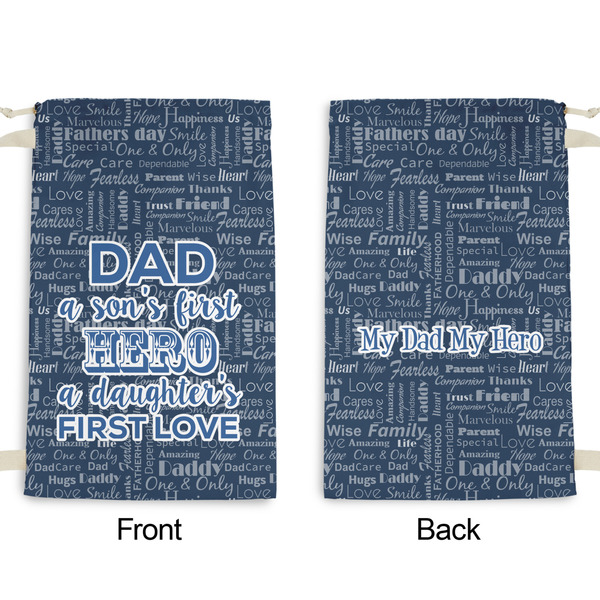 My Father My Hero Small Laundry Bag - Front & Back View