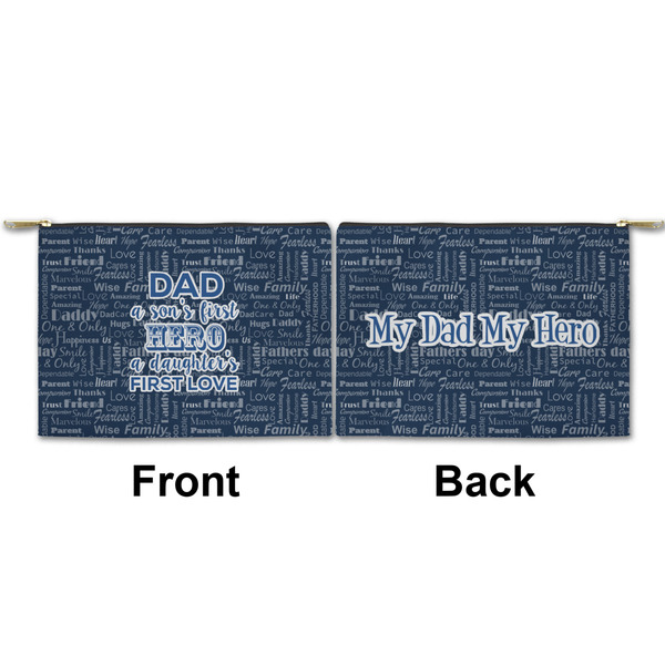 My Father My Hero Small Zipper Pouch Approval (Front and Back)
