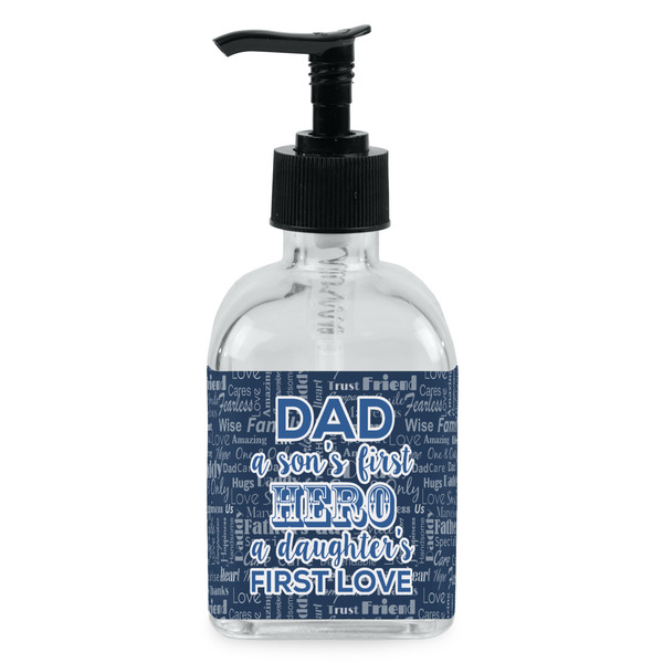 Custom My Father My Hero Glass Soap & Lotion Bottle - Single Bottle