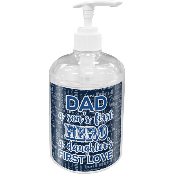 Custom My Father My Hero Acrylic Soap & Lotion Bottle