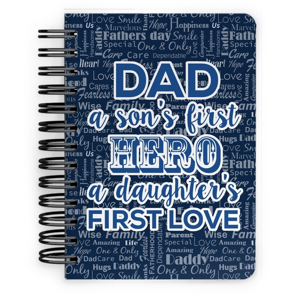 Custom My Father My Hero Spiral Notebook - 5x7