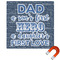 My Father My Hero Square Car Magnet - 6"