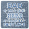 My Father My Hero Square Coaster Rubber Back - Single