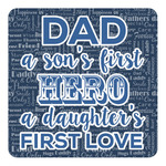 My Father My Hero Square Decal - XLarge