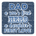 My Father My Hero Square Decal - Large
