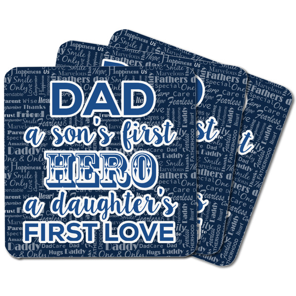 My Father My Hero Square Fridge Magnet - MAIN