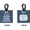 My Father My Hero Square Luggage Tag (Front + Back)