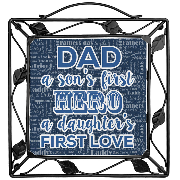 Custom My Father My Hero Square Trivet