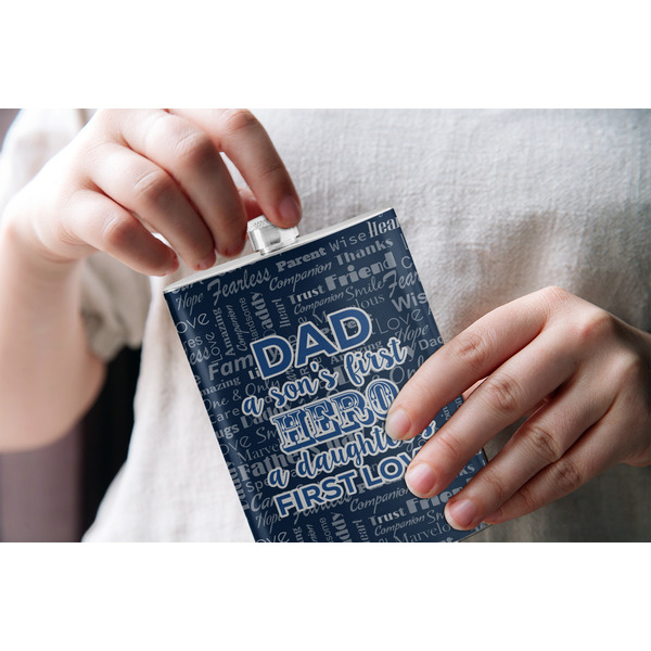 My Father My Hero Stainless Steel Flask - LIFESTYLE 1