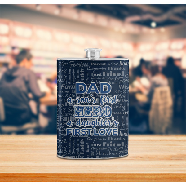 My Father My Hero Stainless Steel Flask - LIFESTYLE 2