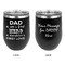 My Father My Hero Stainless Wine Tumblers - Black - Double Sided - Approval