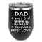 My Father My Hero Stainless Wine Tumblers - Black - Single Sided - Front