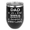 My Father My Hero Stemless Wine Tumbler - 5 Color Choices - Stainless Steel 