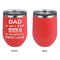 My Father My Hero Stainless Wine Tumblers - Coral - Single Sided - Approval