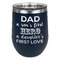 My Father My Hero Stainless Wine Tumblers - Navy - Single Sided - Front