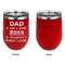 My Father My Hero Stainless Wine Tumblers - Red - Single Sided - Approval