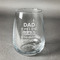 My Father My Hero Stemless Wine Glass - Front/Approval