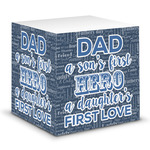 My Father My Hero Sticky Note Cube (Personalized)