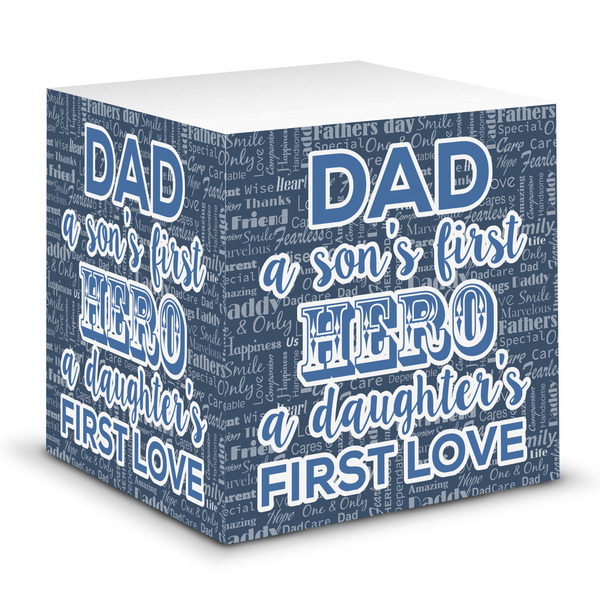 Custom My Father My Hero Sticky Note Cube