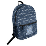 My Father My Hero Student Backpack (Personalized)