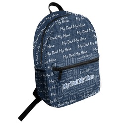 My Father My Hero Student Backpack (Personalized)
