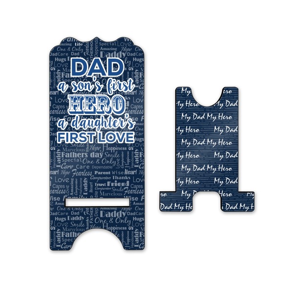 My Father My Hero Stylized Phone Stand - Front & Back - Small