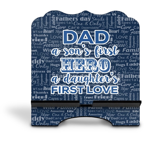 My Father My Hero Stylized Tablet Stand - Front without iPad