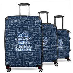 My Father My Hero 3 Piece Luggage Set - 20" Carry On, 24" Medium Checked, 28" Large Checked