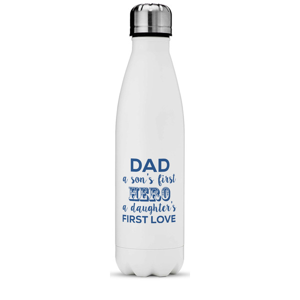 Custom My Father My Hero Water Bottle - 17 oz. - Stainless Steel - Full Color Printing